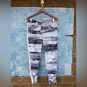 Elisa Cavaletti by Daniela Dallavalle White Trousers Pants with animal print 30